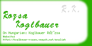 rozsa koglbauer business card